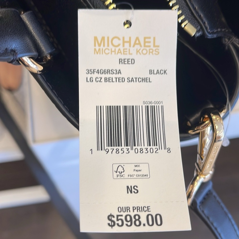 MICHAEL KORS Reed Lg Leather Belted Satchel Crossbody Handbag CZ
Crocodile - Picture 15 of 16